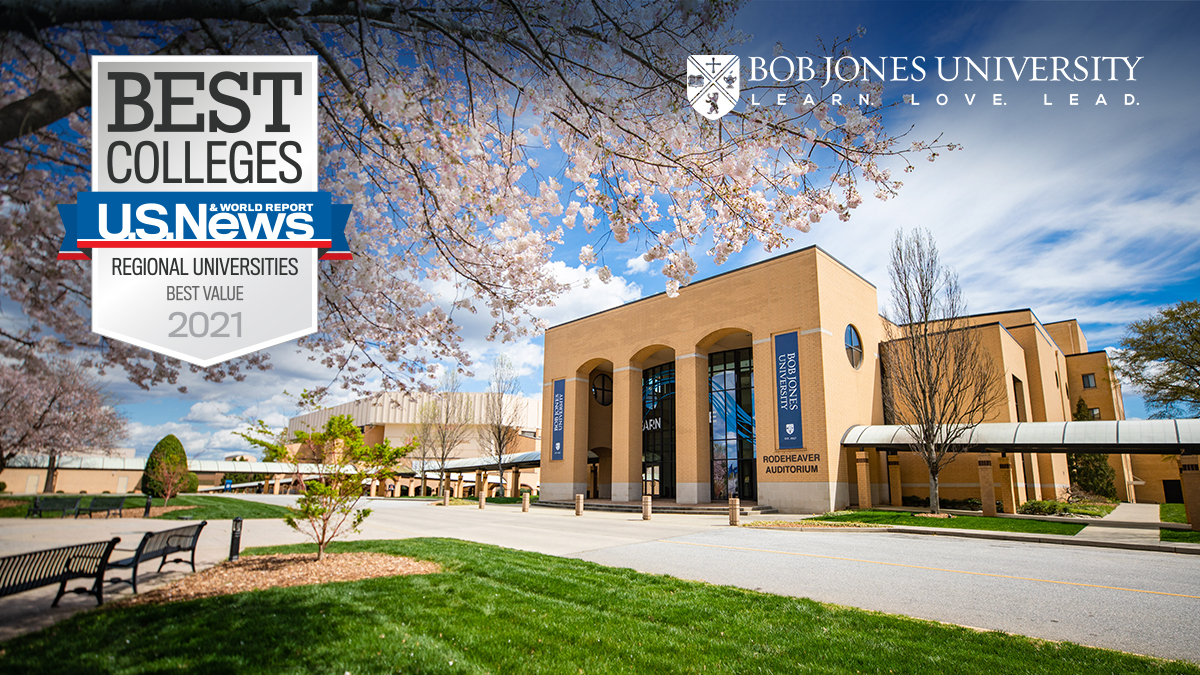 BJU ranked as the Best Value in the Carolinas Bob Jones University